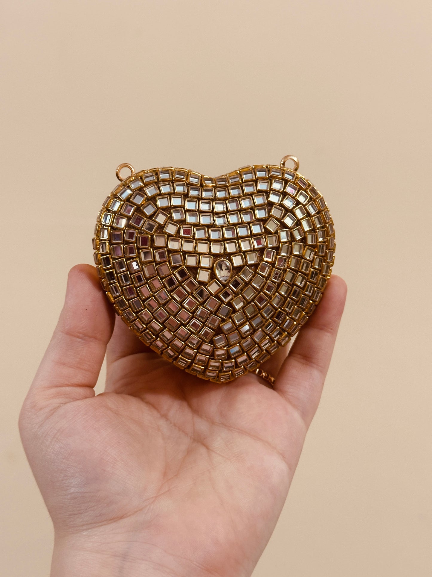 Mini kundan heart