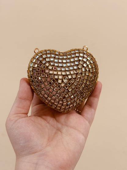 Mini kundan heart