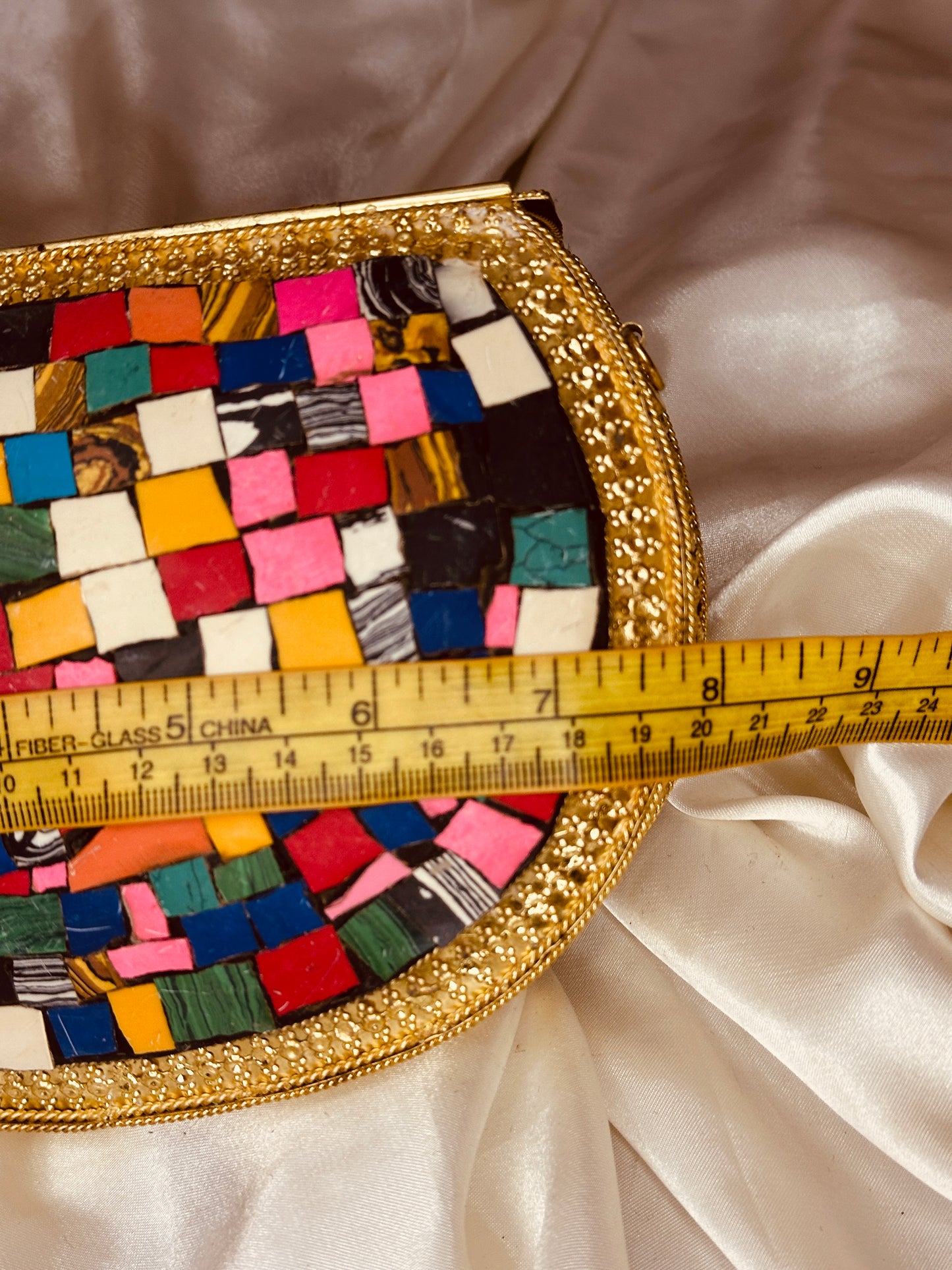 Vintage Goldstone Crescent Bag