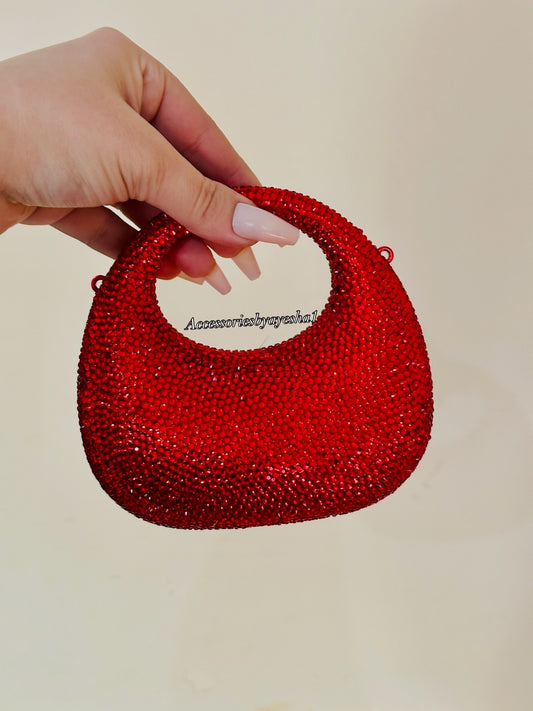 Red Glam Rhinestone Purse