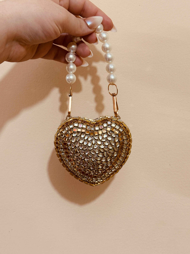 Mini kundan heart