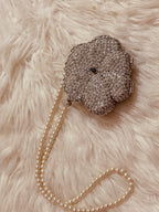 Flower crystal clutch mini