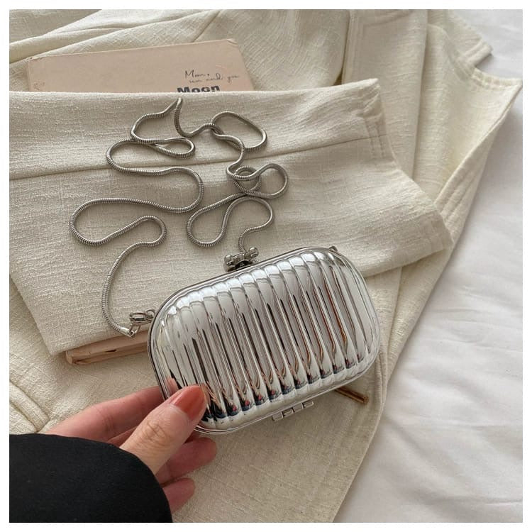 Luxury metallic clutch