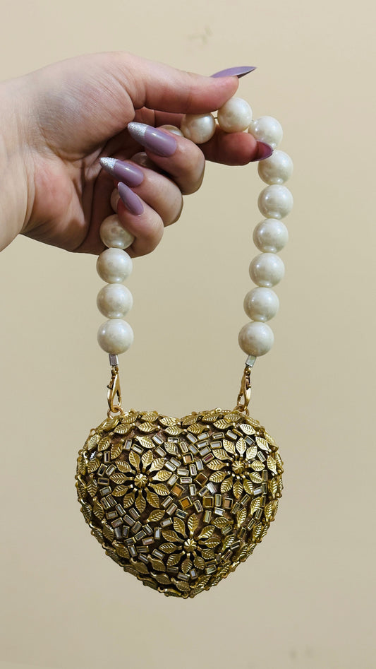 Noor-e-Dil Clutch with pearl chain