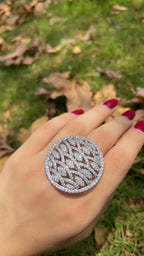 Silver Spark Statement Ring