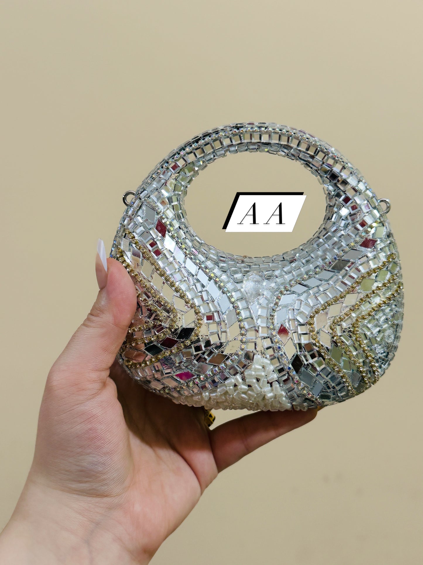 SILVER LUXE FANCY PURSE