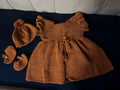 Brown hand knitted frock set