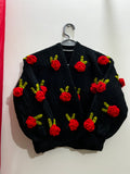 Red rose cardigan