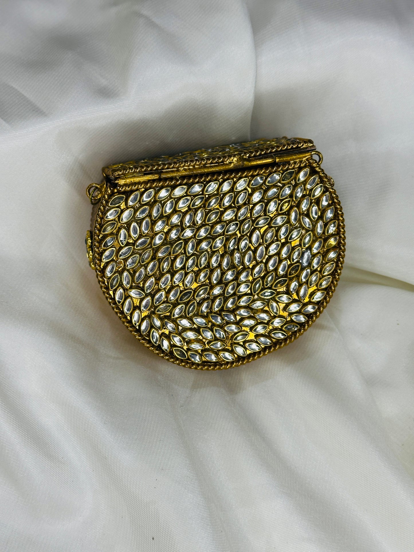 Red LUXE MINI CLUTCH KUNDAN