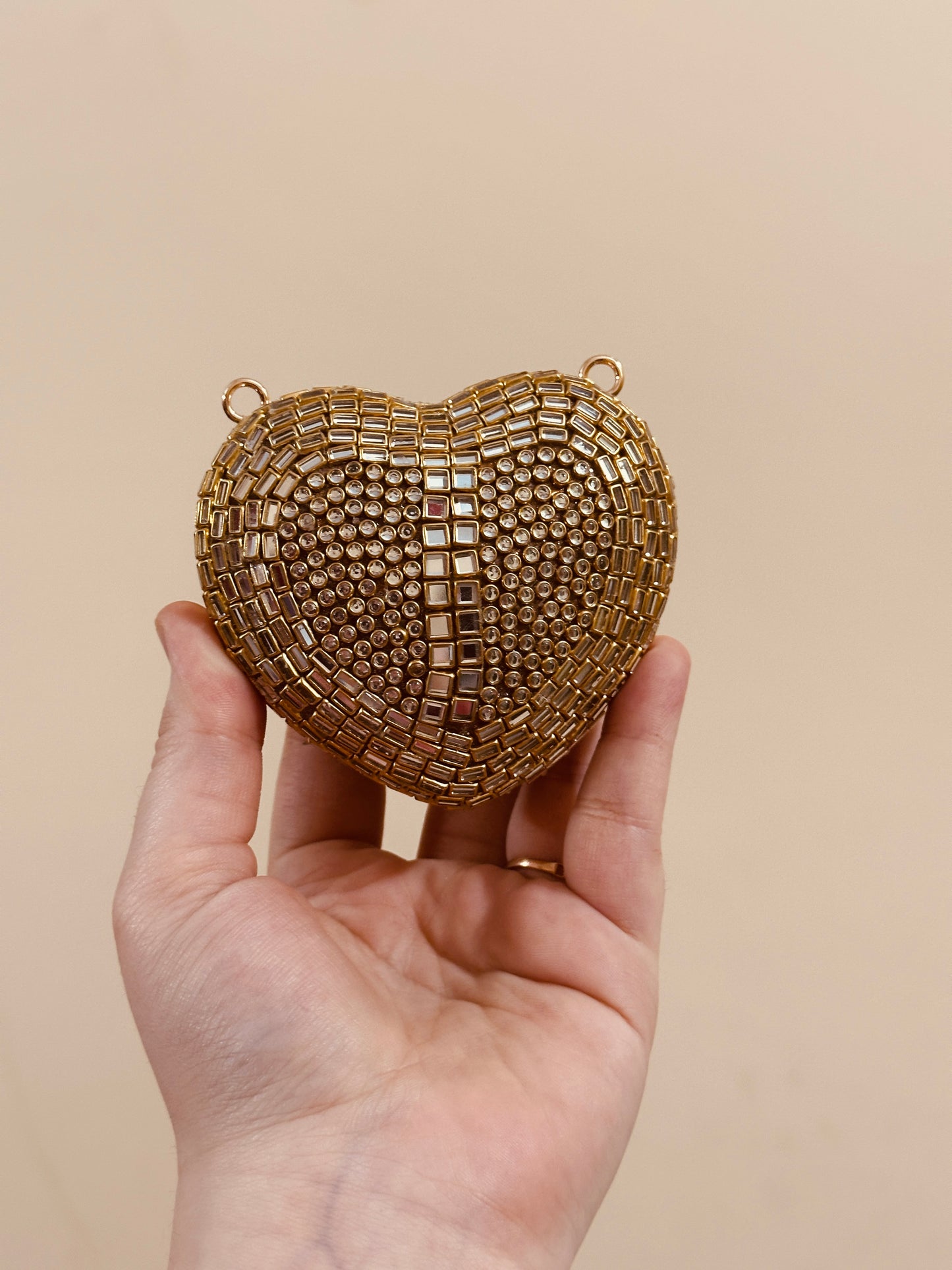 Mini kundan heart