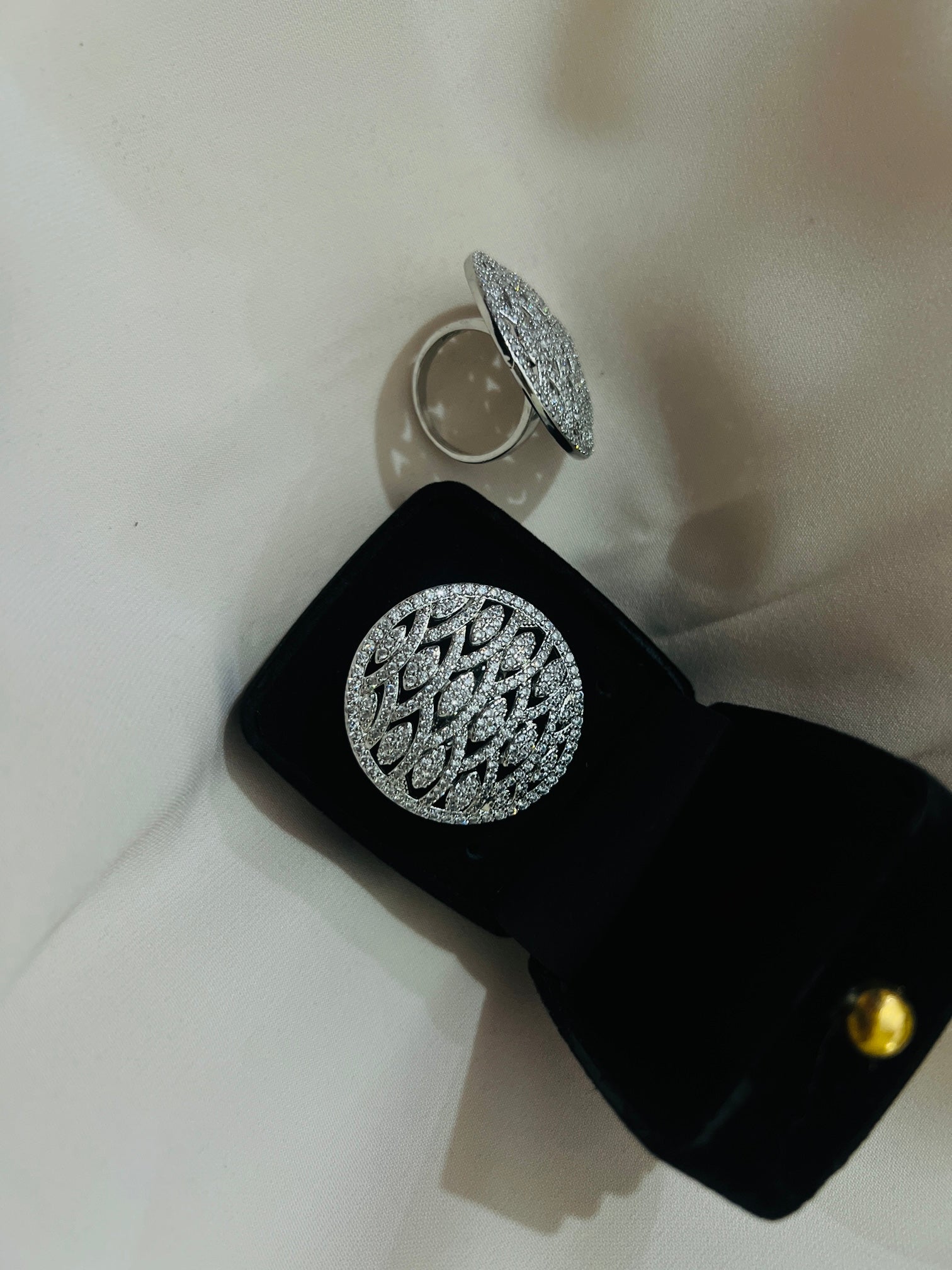 Silver Spark Statement Ring