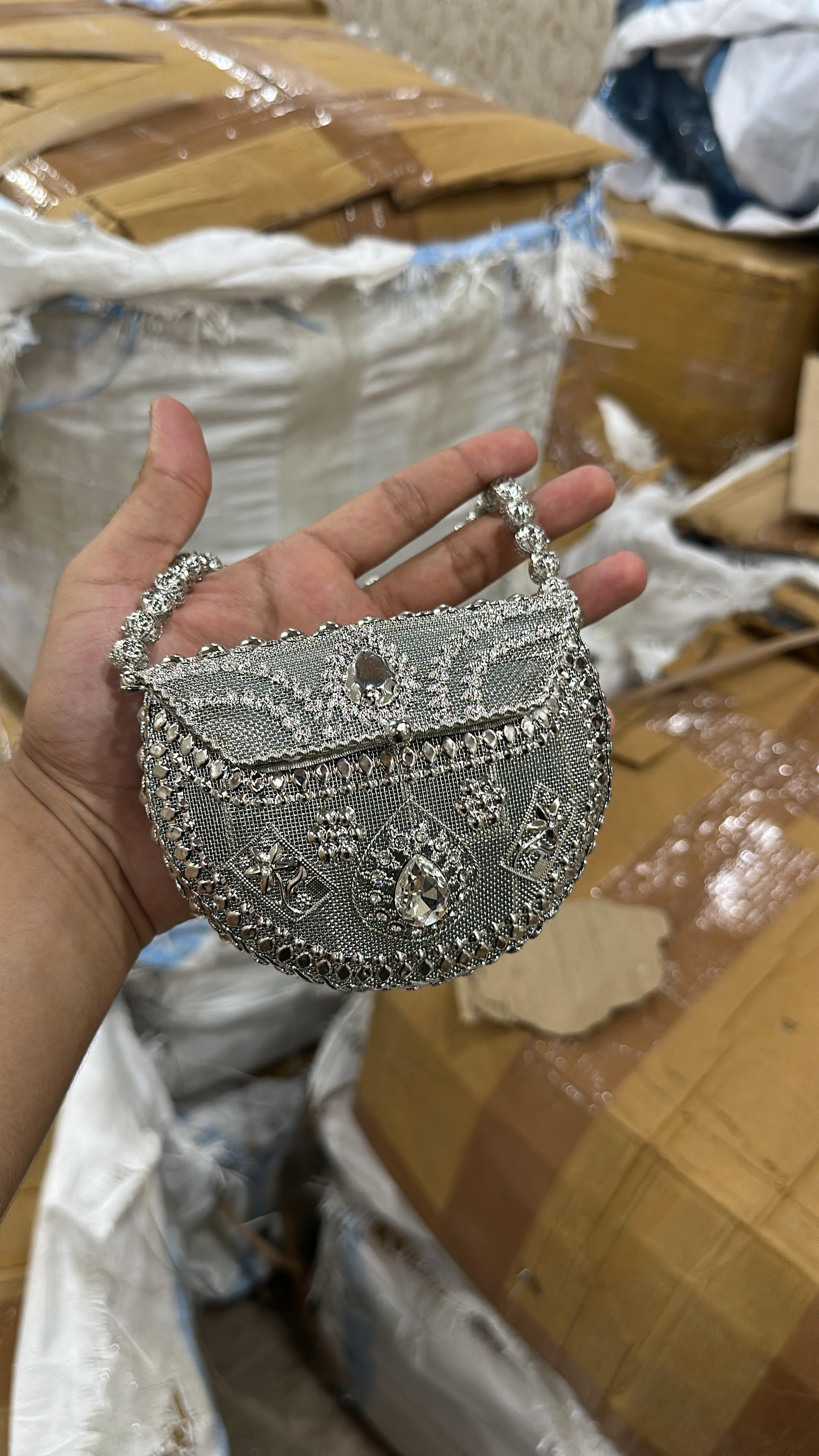 Silver clutch