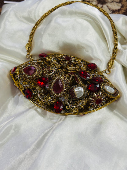 Turkish clutch red stone