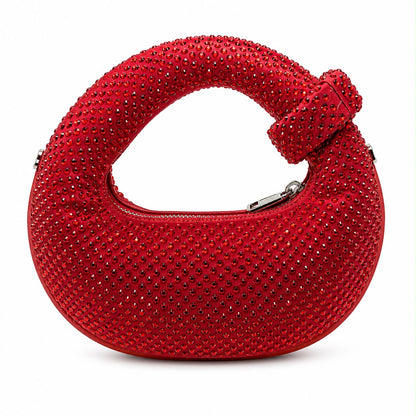 Ruby Knot Crystal Shoulder Bag
