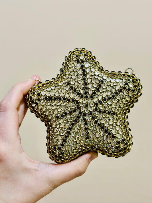 Black kundan star