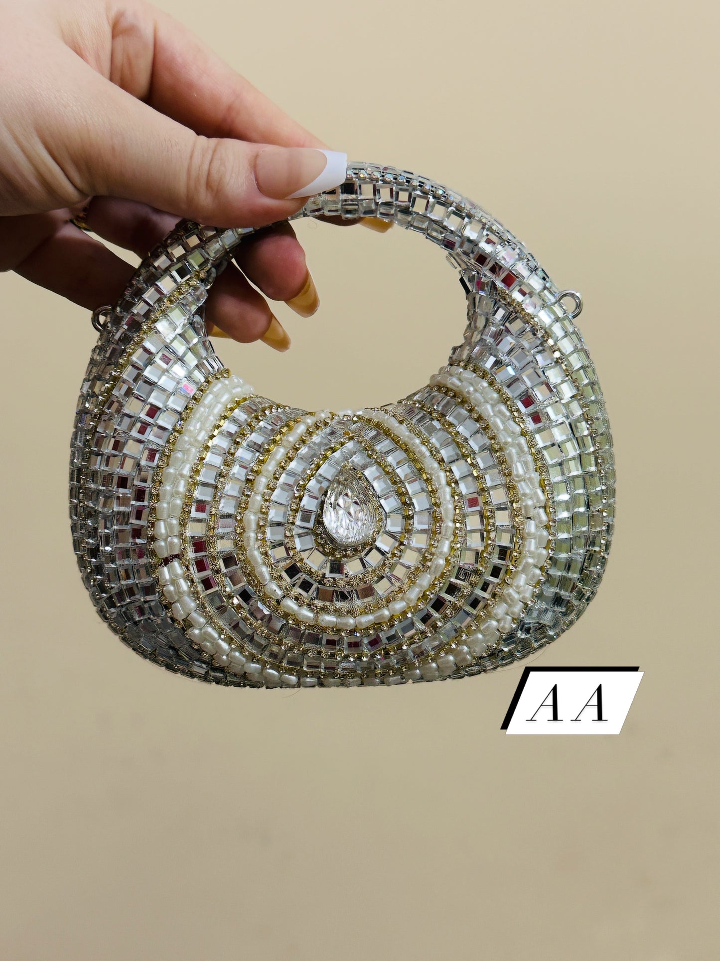 SILVER LUXE FANCY PURSE