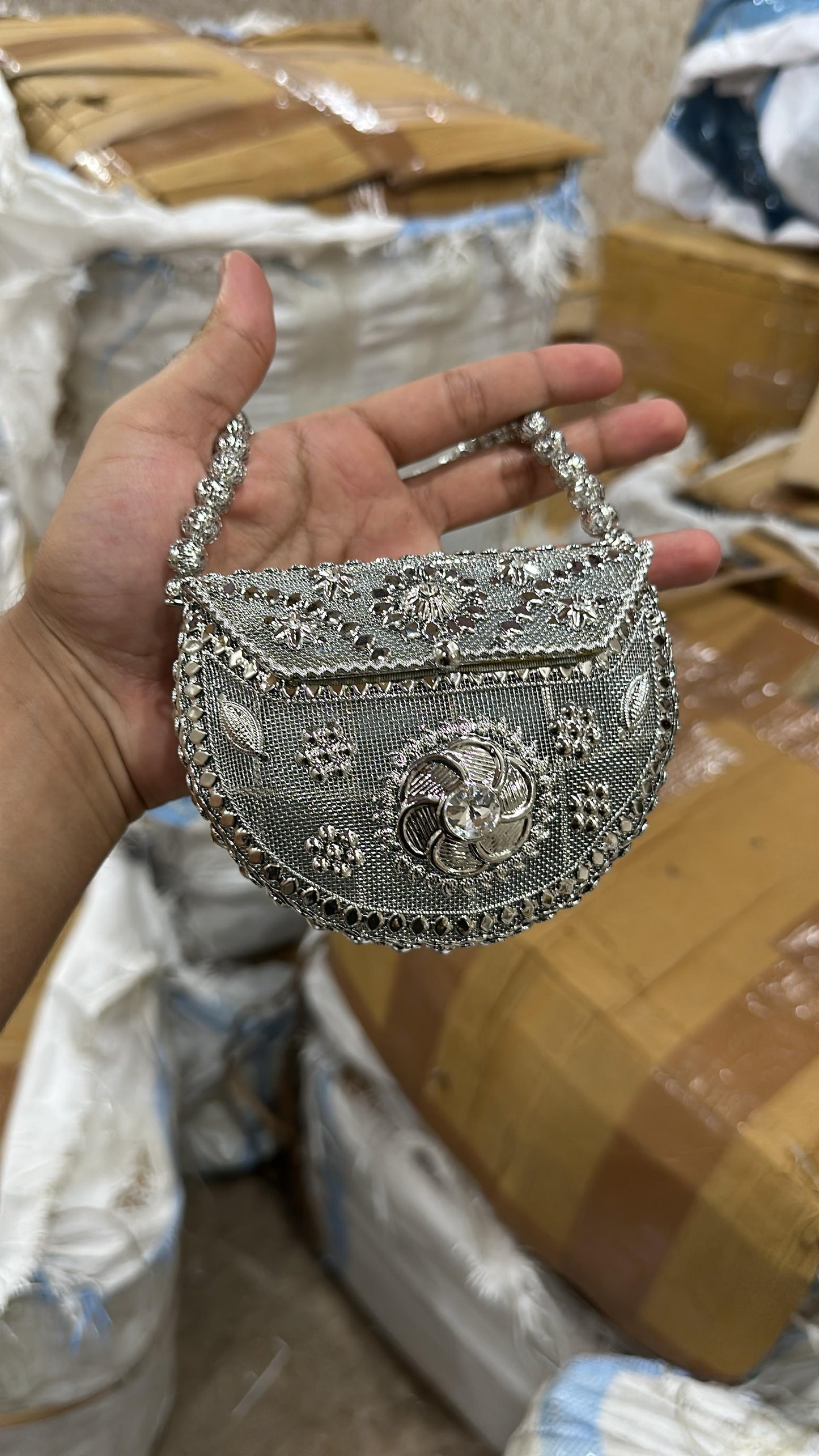 Silver clutch