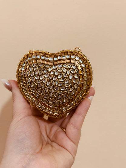 Mini kundan heart