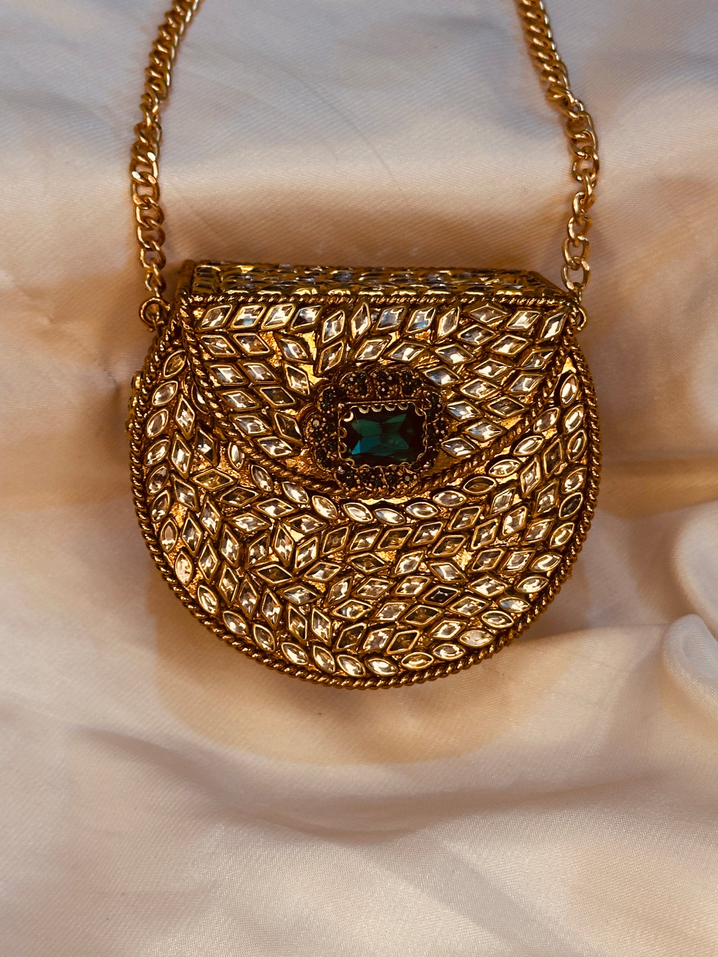 Mini KUNDAN GREEN STONE