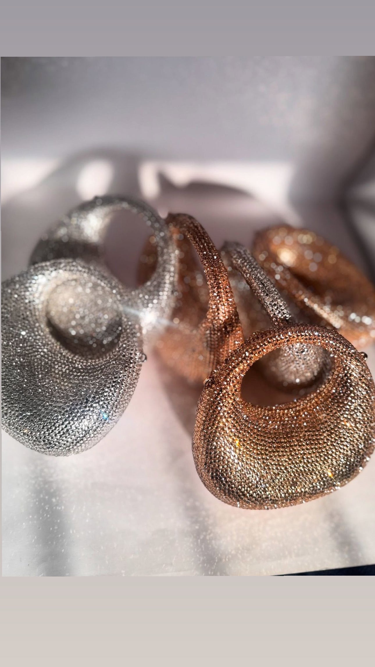 Luxe Rhinestone SILVER GLAM CLUTCH