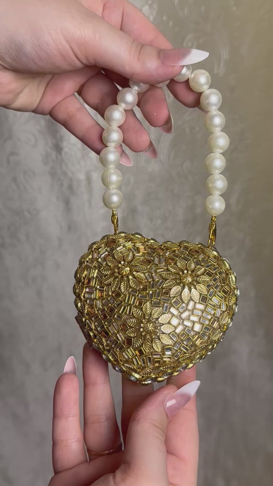 Golden Heart mini Clutch.